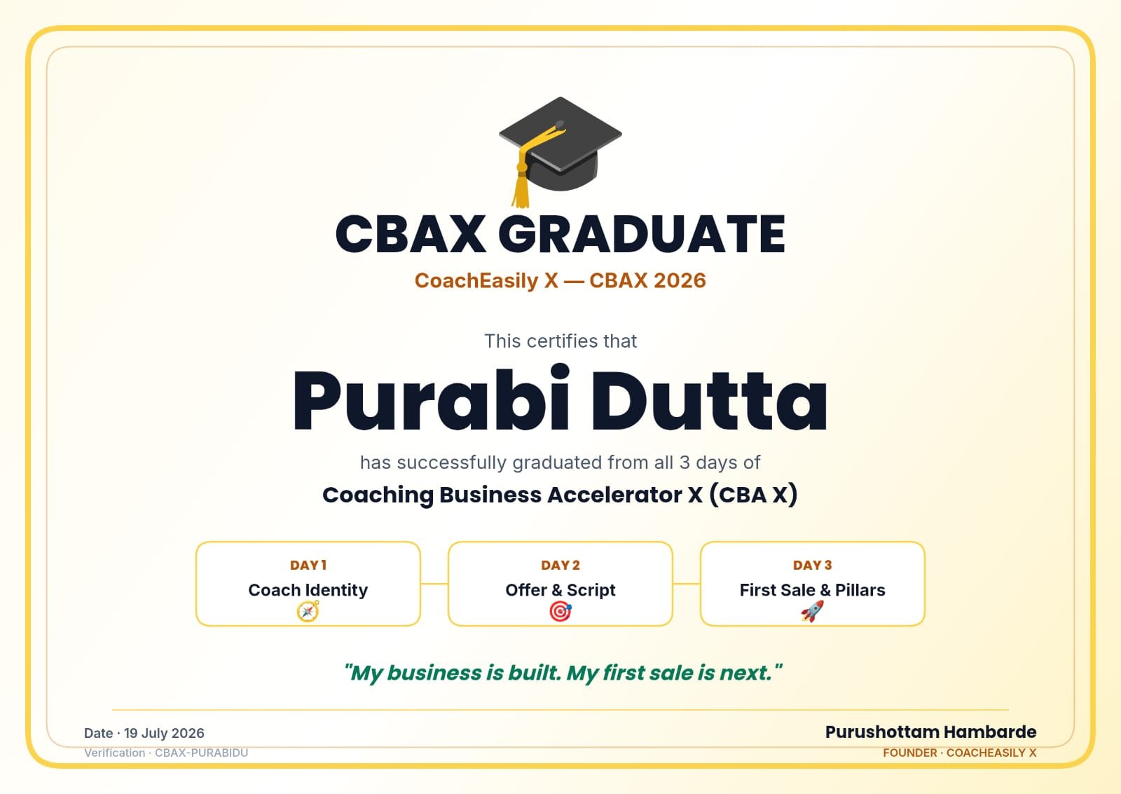 CBAX Graduate Certificate
